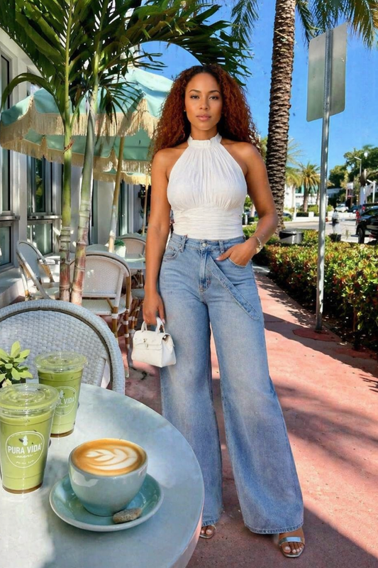 Coastal Drift Wide-Leg Jeans