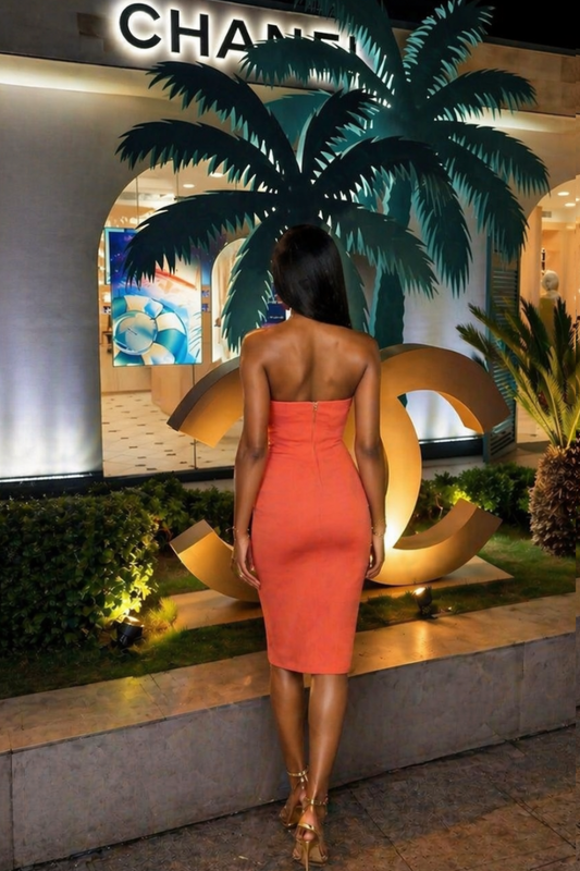 Sunset Sculpt Midi Dress