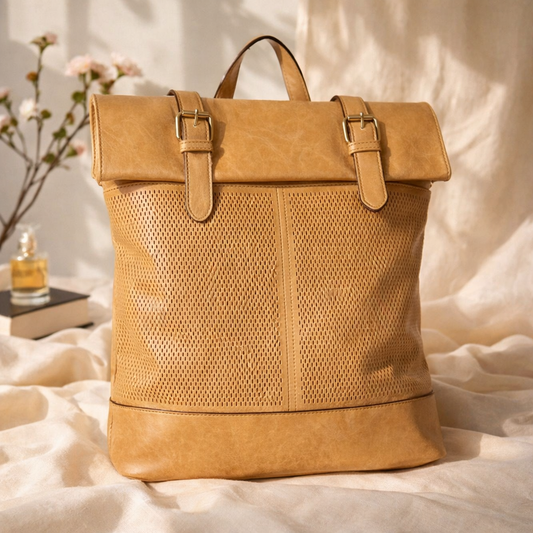 Sandstone Luxe Rolltop Backpack